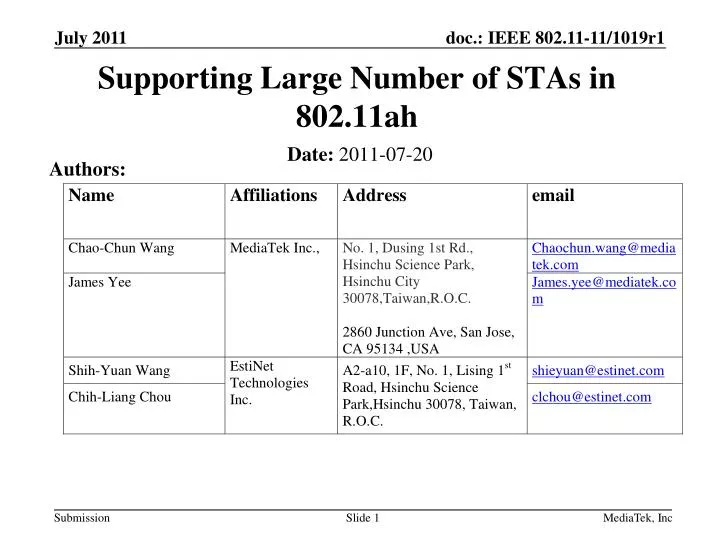 supporting large number of stas in 802 11ah