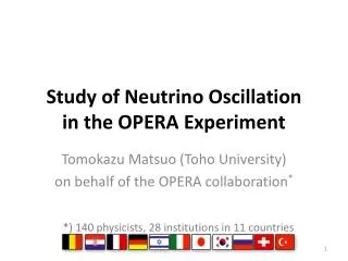Study of Neutrino Oscillation in the OPERA Experiment