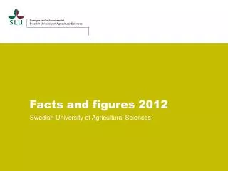 Facts and figures 2012