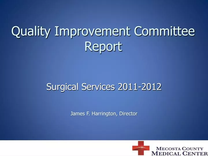 quality improvement committee report