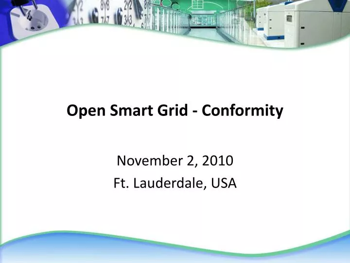 open smart grid conformity