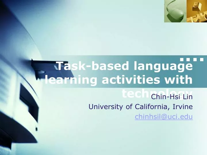 task based language learning activities with technology