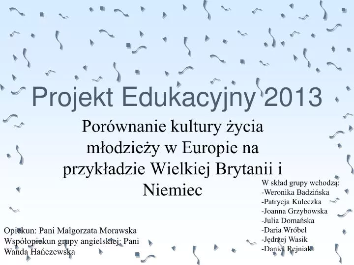 projekt edukacyjny 2013