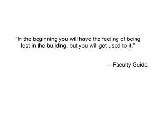 -- Faculty Guide