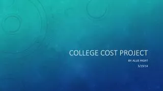 College Cost Project