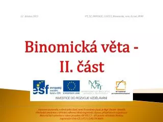 binomick v ta ii st