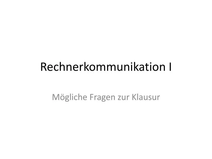 rechnerkommunikation i