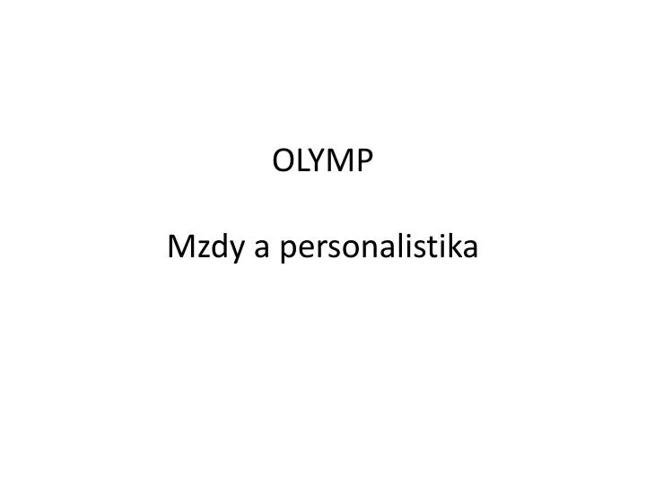 olymp mzdy a personalistika