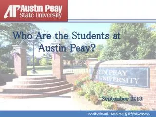 Who Are the Students at Austin Peay?