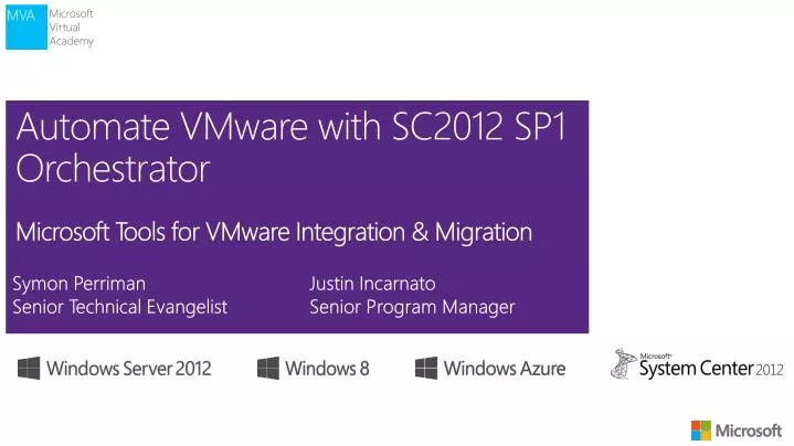 automate vmware with sc2012 sp1 orchestrator microsoft tools for vmware integration migration