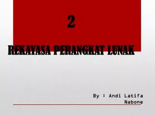 rekayasa perangkat lunak