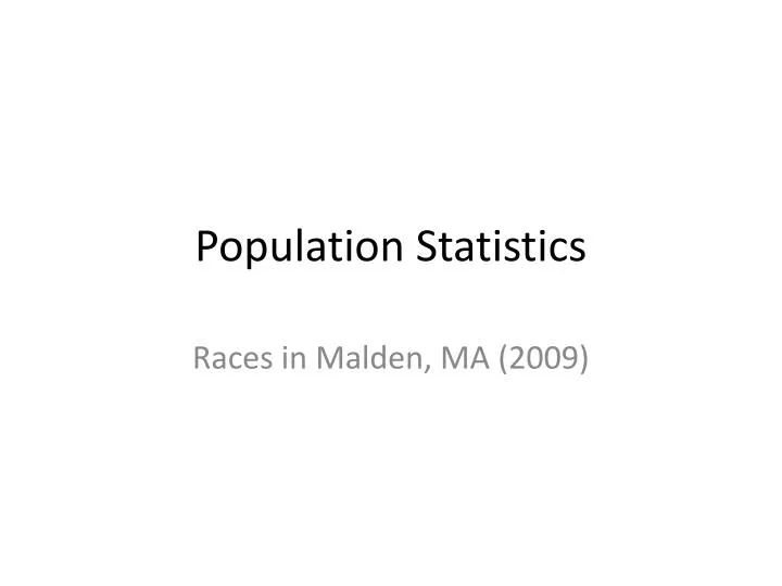 population statistics