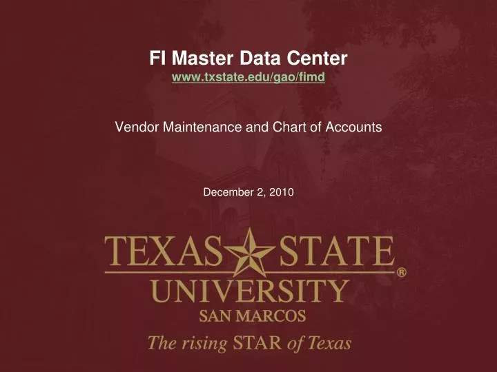 fi master data center www txstate edu gao fimd