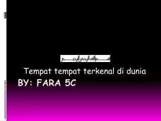 tempat tempat terkenal di dunia