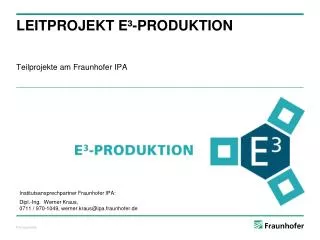 leitprojekt e produktion