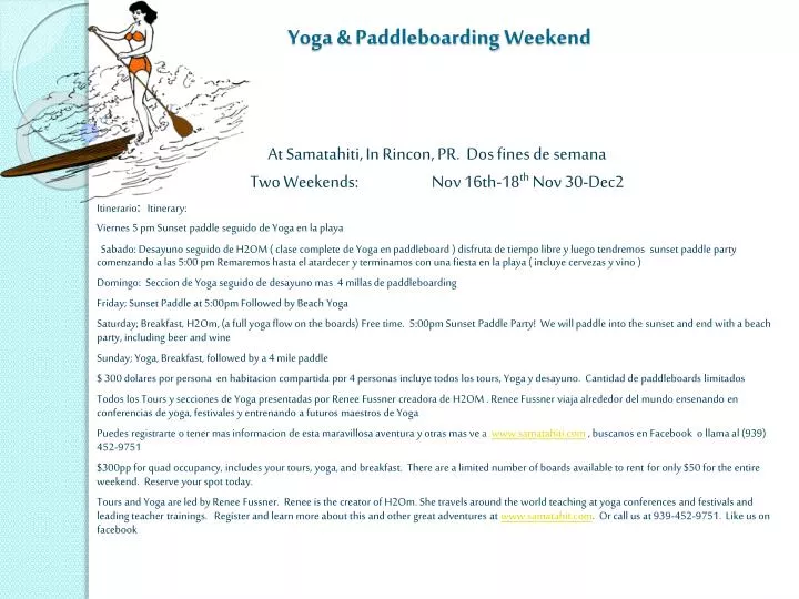 yoga paddleboarding weekend