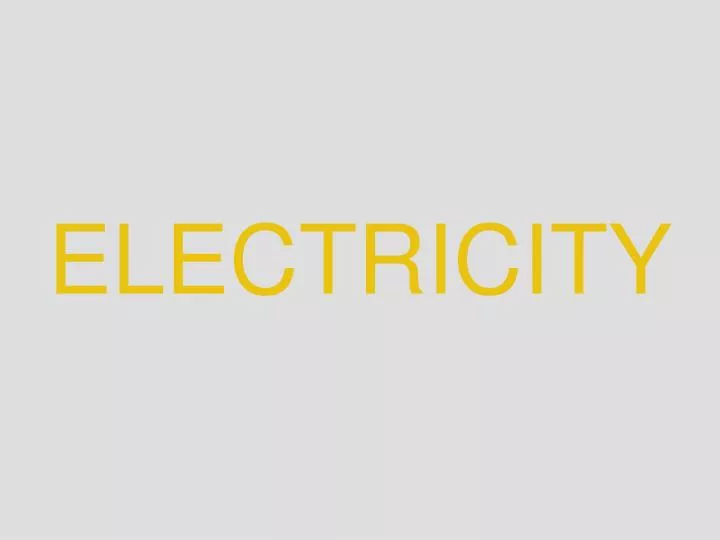 electricity