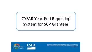 CYFAR Year-End Reporting System for SCP Grantees