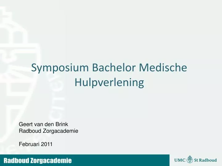 symposium bachelor medische hulpverlening