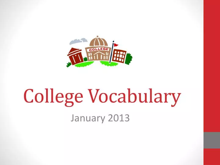 college vocabulary