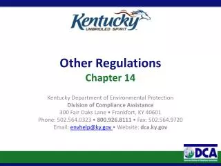 Other Regulations Chapter 14