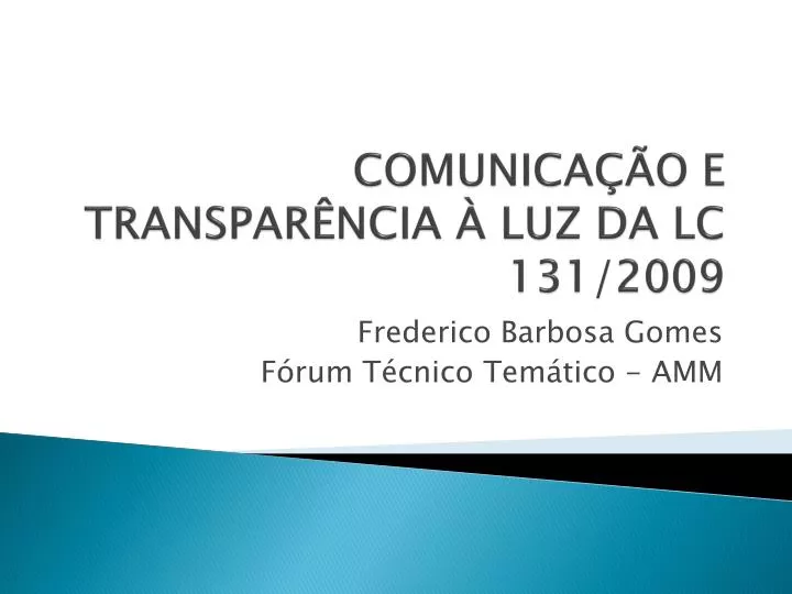 comunica o e transpar ncia luz da lc 131 2009