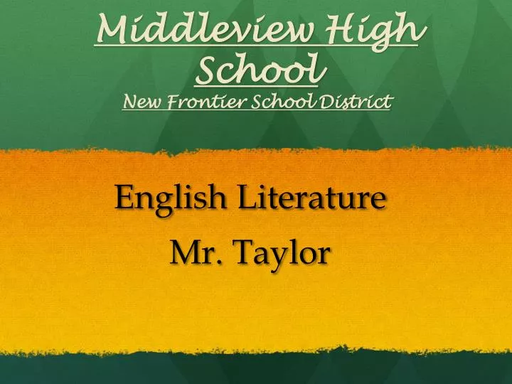 middleview high school new frontier school district