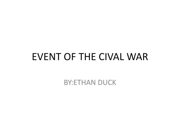event of the cival war