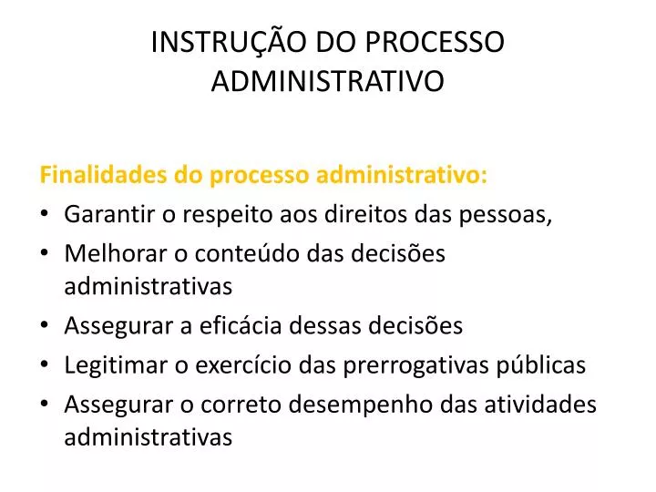 instru o do processo administrativo