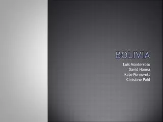 bolivia