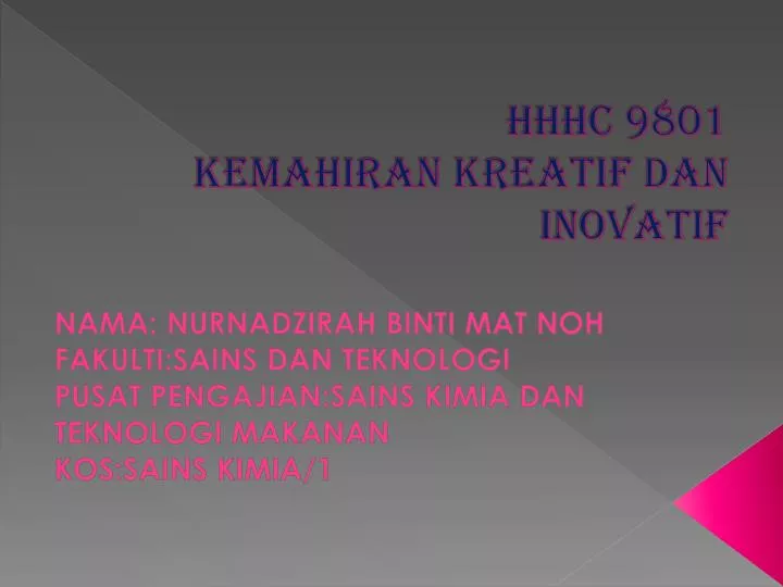 hhhc 9801 kemahiran kreatif dan inovatif