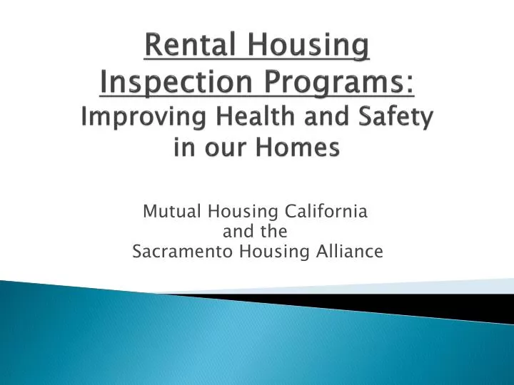 rental housing inspection programs improving health and safety in our homes