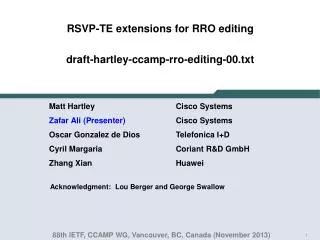 RSVP -TE extensions for RRO editing draft-hartley-ccamp-rro-editing-00.txt
