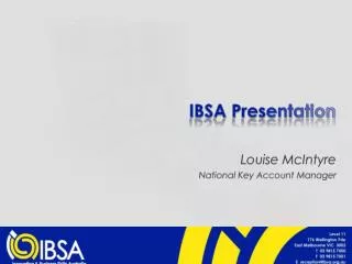 IBSA Presentation