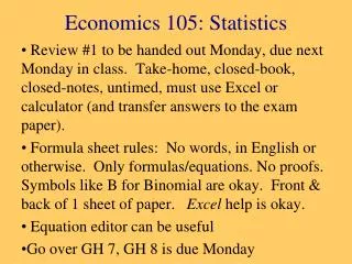 Economics 105: Statistics