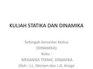 kuliah statika dan dinamika
