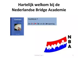 Hartelijk welkom bij de Nederlandse Bridge Academie