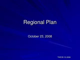 Regional Plan