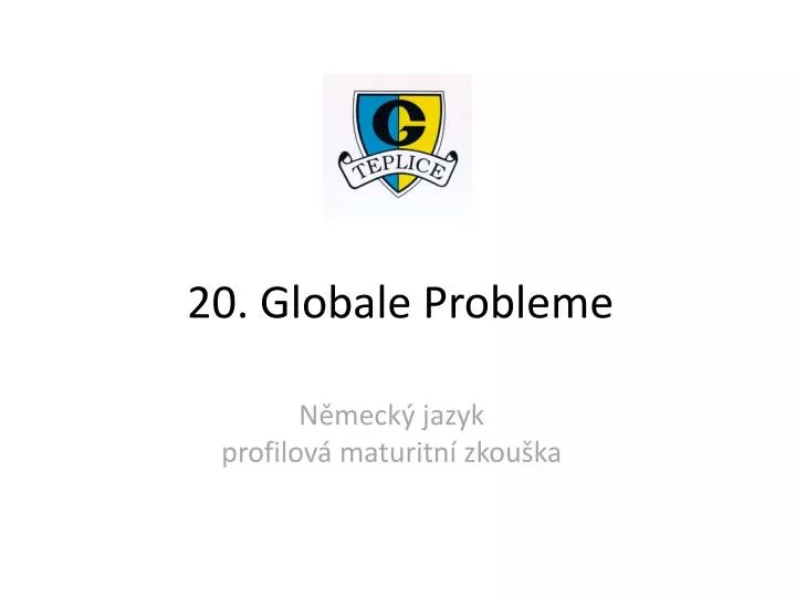 20 globale probleme