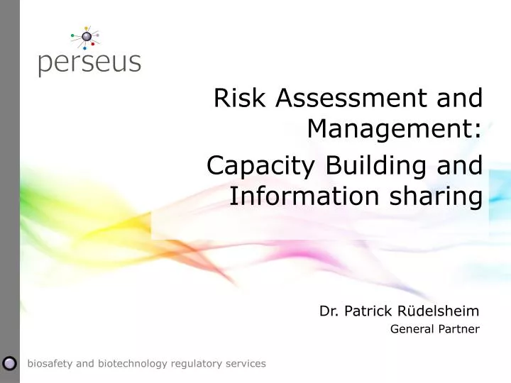 risk assessment and management capacity building and information sharing