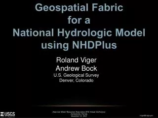 Geospatial Fabric for a National Hydrologic Model using NHDPlus