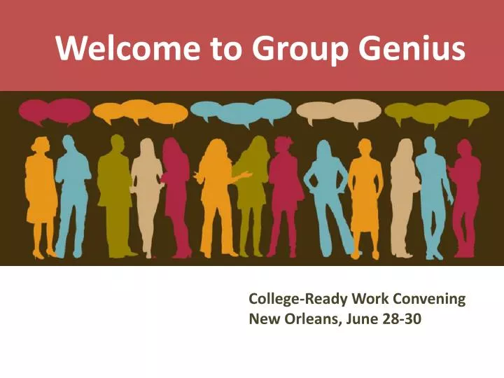 welcome to group genius