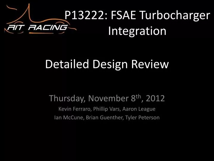 p13222 fsae turbocharger integration