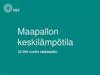 Maapallon keskilämpötila