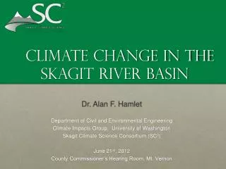Climate Change in the Skagit River Basin