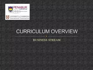 CURRICULUM OVERVIEW