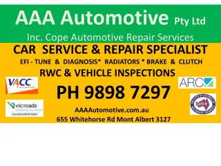 AAA Automotive Pty Ltd Inc. Cope Automotive Repair Services