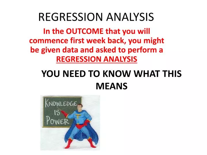 regression analysis