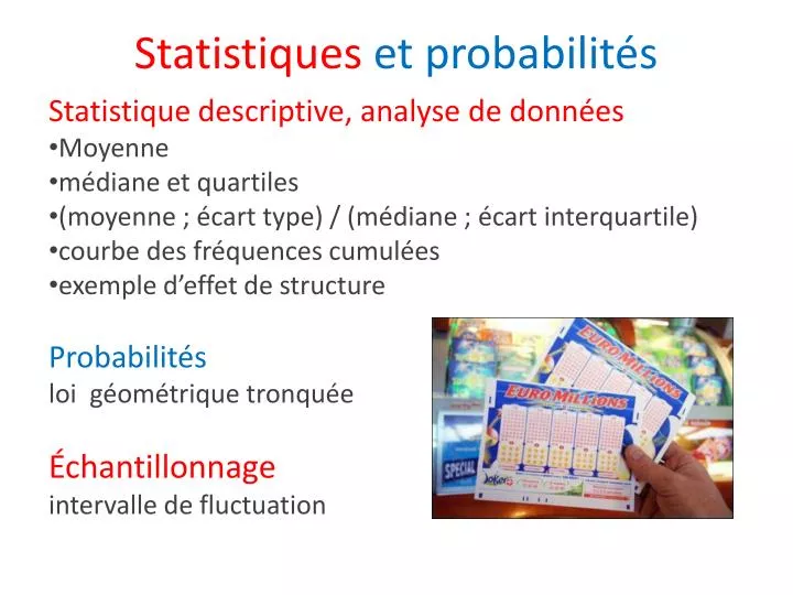 statistiques et probabilit s