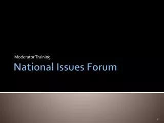 National Issues Forum